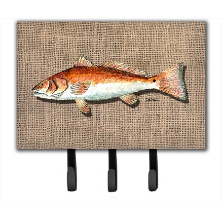 Carolines Treasures 6 x 9 In. Red Fish Leash or Key Holder 8736TH68